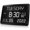 Raynic Digital Clock, 11.5" Large Display Calendar Clock with Day