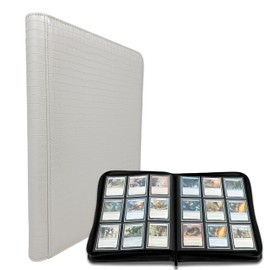 DRAGONSCALE Z9 Dragon Binder | 9-Pocket Trading Card Album | 540 Pockets & 30 Pages Double-Sided | Standard Size Card Capacity | Collectible Card Album for Sport and Trading Card Games (White Scales)
