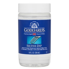 Goddard’s Silver Cleaner Dip – Silver Jewelry Cleaner Solution for Filigree Metalwork & Small Items – Professional Use Silver Tarnish Remover – Silverware Cleaning Supplies (10 oz)