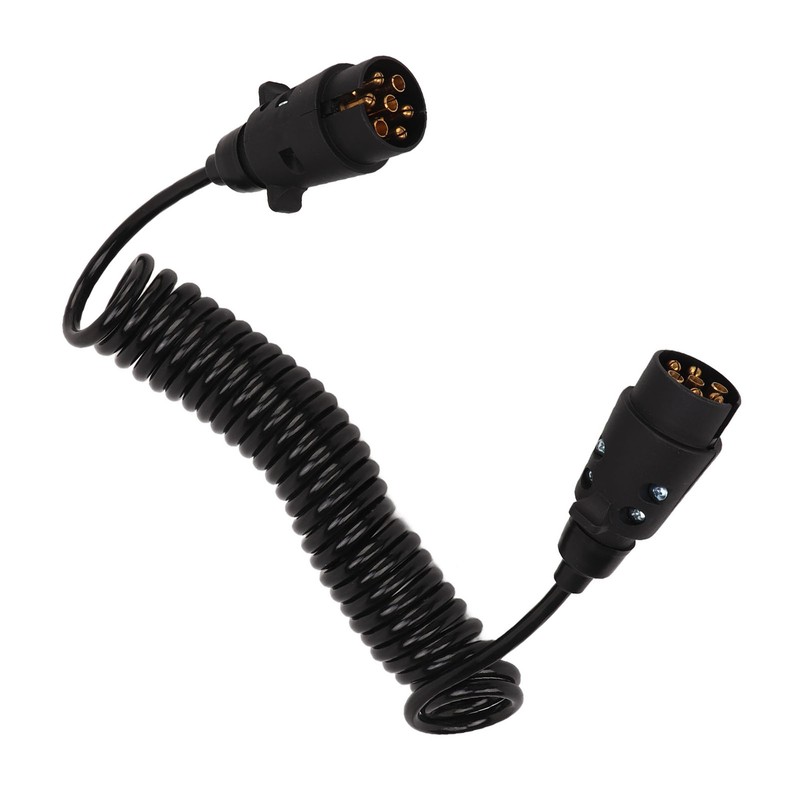 12.8ft Trailer 7 Core Coiled Cable Flexible Retracted Stable Connection