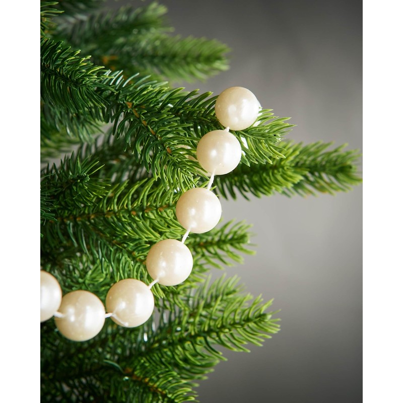 Oversized Beaded Garland, Latte, 2.7 m