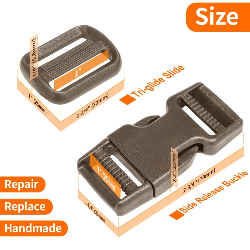 BEYOURD Buckle and Strap Set, 10 Yards Polyester Webbing Strap