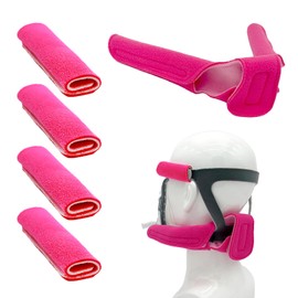 NATAKU Cpap‘ Neck Pads,Breathable Neck Strap Cushions for Headgear Strap,Mask Pad Cushion,Ultra-Soft Fleece Headgear Strap Covers, Full Face Masks Accessory & Supplies(Rose Red)