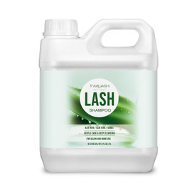 TWILASH BY DLY Lash Shampoo Bulk, Eyelash Cleanser for Extensions 2 Liters, Non-irritating or Burning Eyelid Foaming Cleanser for Professional Salon and Home Use (Aloe Vera-2L)