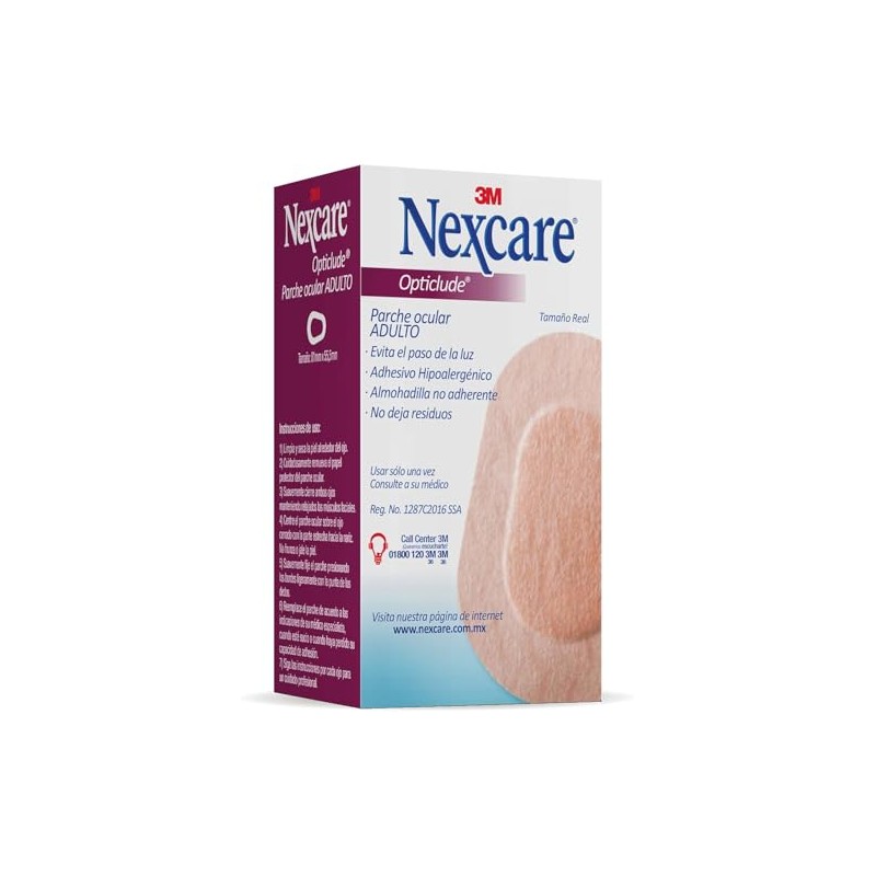 NEXCARE 3M Opticlude Parche Ocular Sin Látex Color Marrón 20