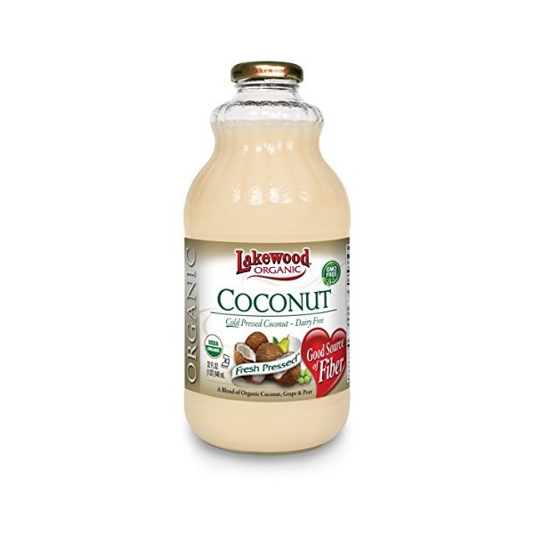 Lakewood Organic Coconut Juice, 32-Ounce Bottles (Pack of 6) by Lakewood