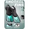 CAPAS Snorkel Mask Fins Set, Travel Size Snorkeling Gear for