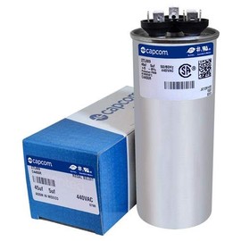 27L889 45 + 5 uf MFD 440 Volt VAC - GE Genteq Replacement Round Run Capacitor by Capcom