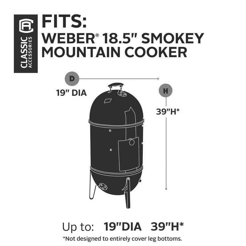Classic Accessories 73002-WB Veranda Smoker Cover for Weber Smokey Mountain