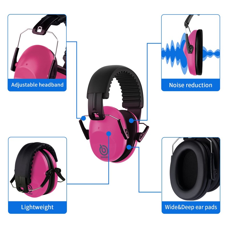 EAREST Hearing Protection Ear Muffs, Noise Cancelling Safety Earmuff for