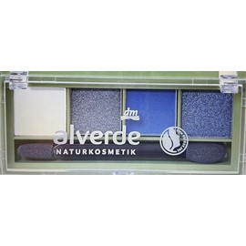 alverde NATURKOSMETIK Lidschatten Palette Quattro 99 Denim Blue, 4 g