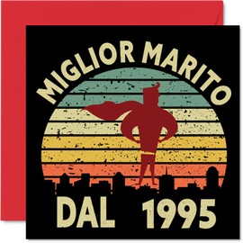 Stuff4 Cute 28th Anniversary Card for Husband - Best Husband Since 1995 - Happy Wedding Anniversary Card for Him and Him 145mm Twenty Eight Twenty Eight Anniversary