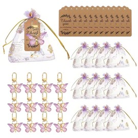 Butterfly Keychains for Women - Zinc Alloy Butterfly Shape Bag Charm | Lightweight Trendy Keychain Souvenir Pendant for Youth Girls Boys Women Teens