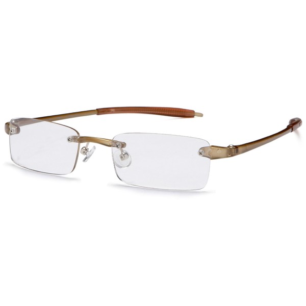 Visualites 1 Reading Glasses,Khaki Frame/Clear Lens,2.50 Strength
