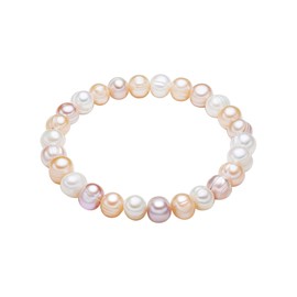Valero Pearls Ladies Bracelet with Freshwater cultured pearls white apricot lilac 00446660