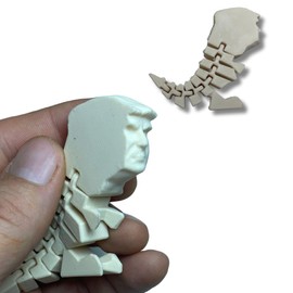 Funny Trumpasaurus Articulated Fidget Toy with Trump's Face - Unique Stress Relief Gift for Everyone - MAGA