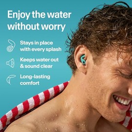 Alpine WaterSafe Tapones para Nadar, Mantienen el Agua Fuera, Dejan Pasar el Sonido, Ajuste Seguro, Suaves, Cómodos, Reutilizables, Para Nadadores, Su