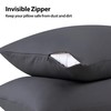 100% Cotton Classic Pillow Protectors with Invisible Zipper (Standard, 20"x26",