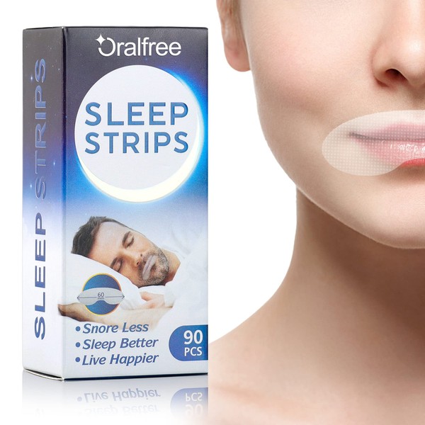 Sleep Strips Say Goodbye to Snoring and Dry Mouth with 90 Pcs of Medical Grade Nanomaterials Mouth Tape - Exquisitely Packaged for Easy Use and Comfortable Sleep