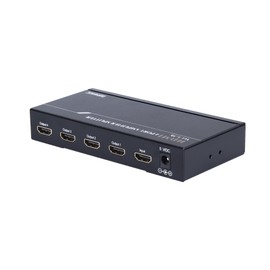 Duronic HDMI Splitter box HS14-4 Way - 1 input 4 output - Full HD 1080p 3D enabled - Displays 1 HD source to 4 TV's