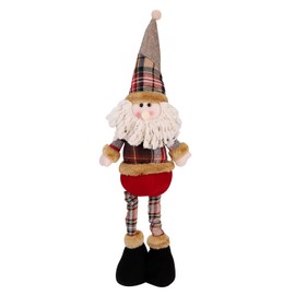 Large Christmas Doll Figurine 20'' Adjustable Telescopic Christmas Figures Decorations Christmas Standing Dolls Santa Claus Figurine Snowman Elk Doll Ornaments with Telescopic Legs Winter Table Decor