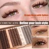 CORUSCATE Brown Lash Clusters with Spikes 60D80D Cluster Eyelash Extensions