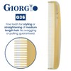 Giorgio G36 Handmade All Fine Tooth Pocket Comb for Men,
