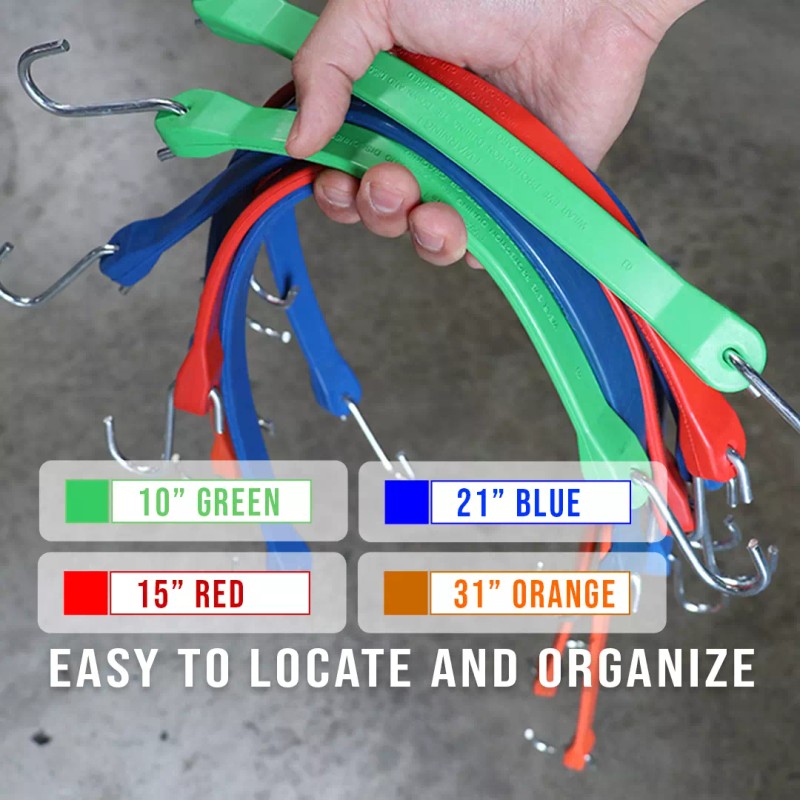 Boxer Red EPDM Tarp Strap 15" Color - 10 Pack