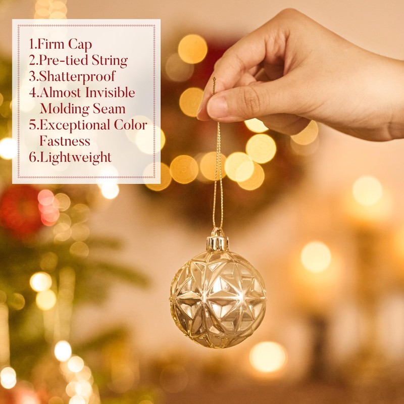 16ct Christmas Tree Decorations Ball Ornaments 2 Inches