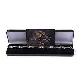 Ladies Magnetic Bracelet for Women. Clear Rhinestone Crystal & Jewellery Gift Box