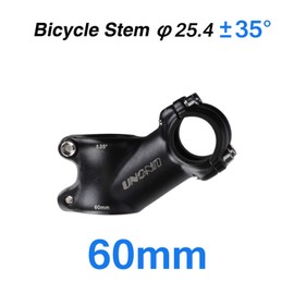 MEISCHE Short Bike Stem 35 Degree 25.4x60mm Handlebar Stem Riser for Mountain Bike, Road Bike, BMX, Ultralight Cycling Parts