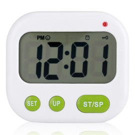 Music/Vibration Digital LCD Alarm Clock Electronic Kitchen Timer with Backlight