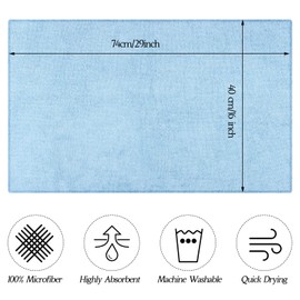 Shimeyao 40 Pack Bleach Proof Towels Microfiber Absorbent Resistant Hair Hand Towels Bulk Quick Dry 16 x 29 Inches for Barber Gym Bath Spa Shaving (Light Pink Light Blue Light Grey)