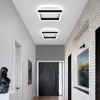 Vloitgol Square LED Hallway Ceiling Light, 6000K Cold White Black