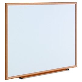 Universal 43618 Dry Erase Board, Melamine, 48 x 36, Oak Frame