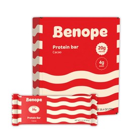 BENOPE- “Benope Softbar barra de proteína de cacao 60g x 12ea, alta en proteínas, baja en azúcar, baja en carbohidratos, sin gluten, energía