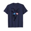 Funny Goat Patriotic USA Flag Aviator Glasses Design T-Shirt