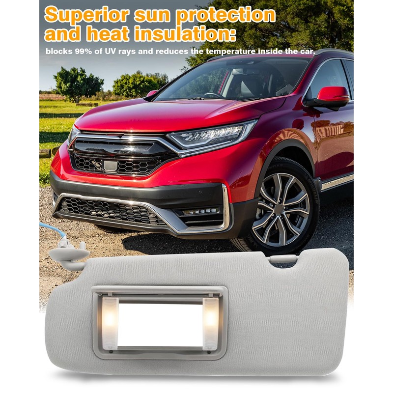 FZPJJNB Left Driver Side Sun Visor Fits for Honda CRV