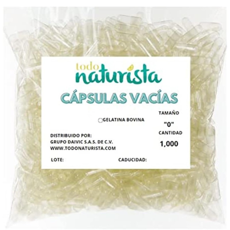 Capsulas Vacias Millar Tamaño 0 Calidad Kosher