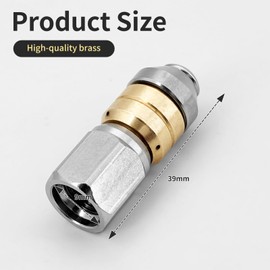 Pipe Cleaning Nozzle Tip Rotating End for Kärcher - Rotating Pipe Cleaning Nozzle Made of Stainless Steel 1/8 IG for Kärcher Kränzle Nilfisk WAP | Pressure Washer Accessories for Pipe Cleaning Machine