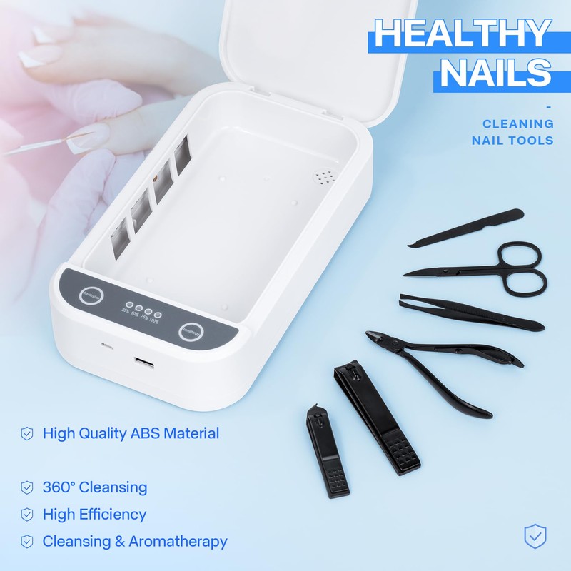 LXIANGN Nail Tool Sterilizer with Blue Light,Portable USB Sterilizer For