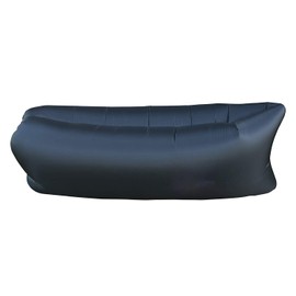 Inflatable Lounger Air Sofa Foldable Sleeping Bag Outdoor Beach Chair Couch for Pool and Camping (Black)