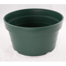 Calibonsai Japanese Heavy Duty Round Green Plastic Bonsai Training Pot 8.25"x 8.25"x 4.5"