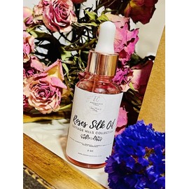 Essentials Code Cottage Hills Luxury Roses Silk Oil 2oz Cottage Hills Collection w/Roses Petals and Gold Leaf