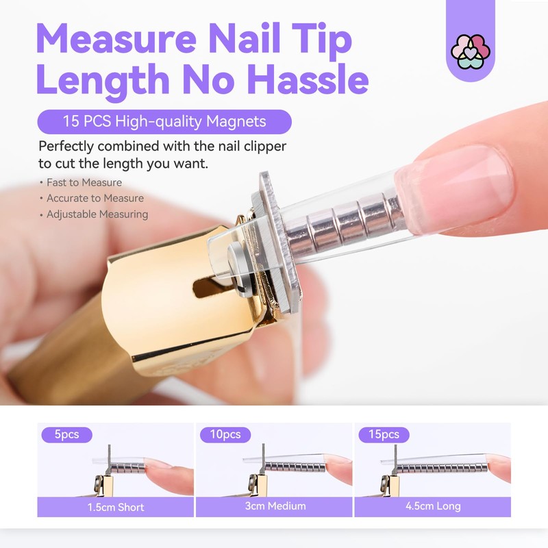 Saviland Nail Clippers, Manicure Tip Cutter with 15 Magnets, Professional
