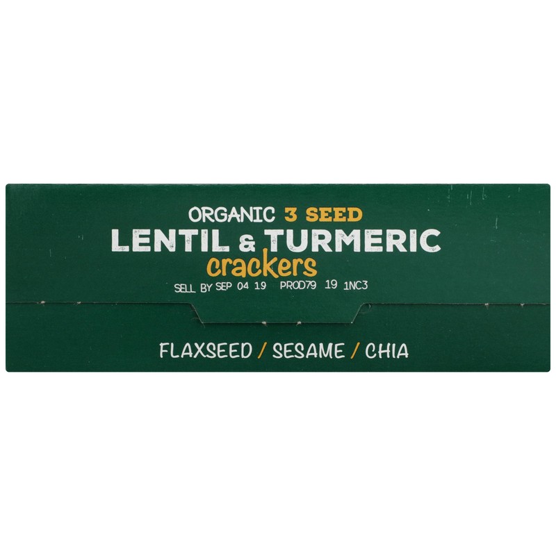 RW GARCIA Organic Lentil Turmeric Crackers, 5.5 OZ