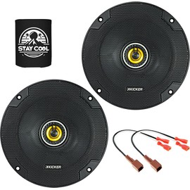 KICKER Speakers 6.5 inch for Nissan Altima 2002-2018 Upgrade Kit - Pair of CS Series with Harness, Coaxial 6 1/2 Car Audio Front Door Speaker CSC65, 46CSC654