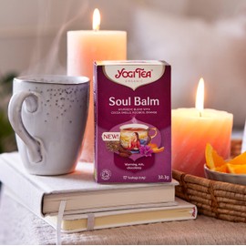 Yogi Tea - Soul Balm, Ayurvedic Organic Herbal Tea, Mix of Cocoa Bowls, Rooibos and Orange, Yogi Tea Pack of 3, 3 x 17 Bags (51 Tea Bags in Total), Ideal as a Gift