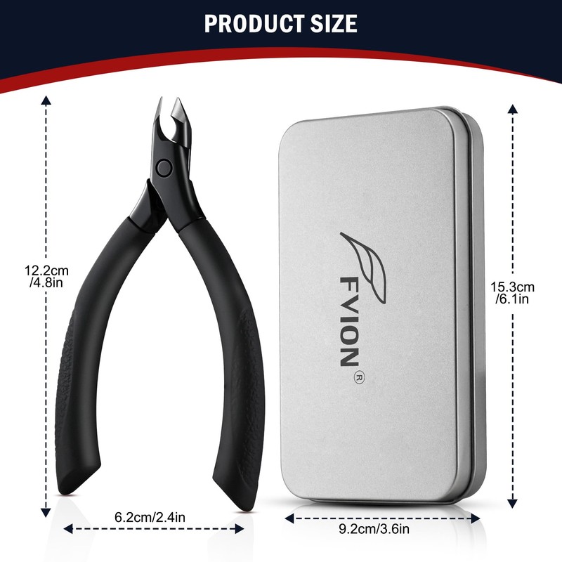 FVION Precise Cuticle Nippers, Extra Sharp Cuticle Nippers, Cuticle Scissors,