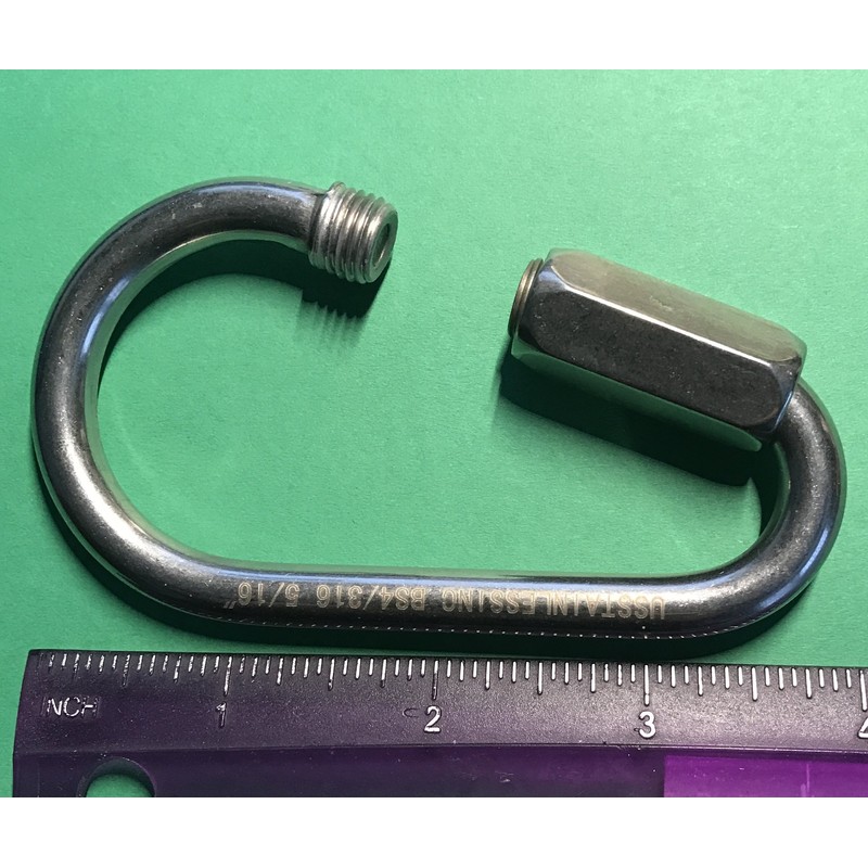 US STAINLESS Stainless Steel 316 Pear Shape Quick Link 1/4"